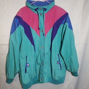 Vintage 2X Colorblock Jacket 80's fashion